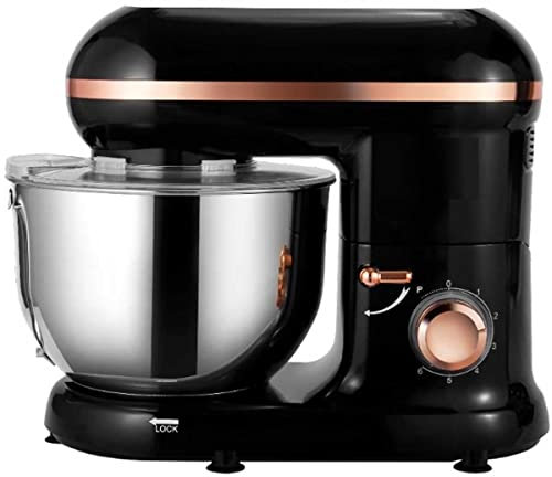 Robot pastelero multifunción 1500W cuenco 5,5L DALLAS rosa oro y negro acero