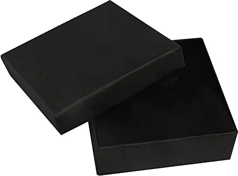 Geschenkschachtel Schmuck, 9x9 cm Ring Schachtel Schwarz Geschenk Aufbewahrungsbox Schmuckschatulle für Armbänder und Armreife, mit Deckel, Ohrringe, Halsketten, Geschenkverpackungen