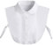 Quesuc Demi Chemise Col Femme, Col Détachable Femme Faux Chemisier Col Chemise, Confortable, Lisse, Facile à Porter, Convient Aux Bureaux/Salles De Réunion Hommes Femmes (Col Rond Blanc)