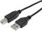 APM Cavo stampante 1,8 metri, cavo USB 2.0 USB-A a USB-B, compatibile stampante HP, Epson, Canon, Lexmark, Brother, Scanner, Hard Disk, Computer, Colore Nero, 570300