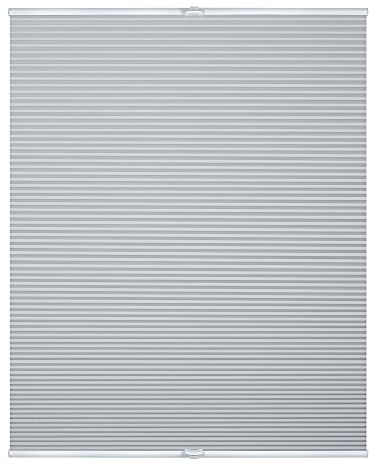 Lichtblick Thermo-Plissee Klemmfix, ohne Bohren, verspannt, Wabenplissee, Blickdicht, Hitzeschutz, Klemmträger, Energie und Heizkosten sparen Weiß,45 cm x 130 cm (B x L)