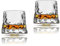 Earnmore - Set di 2 bicchieri da whisky a forma di decompressione girevoli, stile antico,bicchieri da whisky da bar, bicchieri da whisky, stile borbonico per scotch, rum (trama del martello, 255ml)