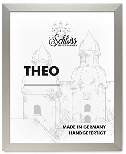 Schloss BILDERRAHMEN Theo 84x119 cm DIN A0, Dekor Alu Gebürstet