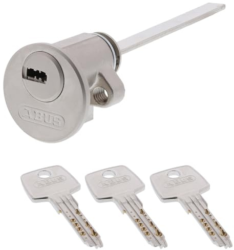 ToniTec Set aus ABUS Schließzylinder EC880 inkl. 3 Schlüssel modular verschiedenschließend Außenzylinder|Türzylinder Sicherheitsschloss mit Sicherungskarte und ToniTec Pflegespray