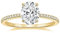 Zakk Damen Ringe Silber 925 Verlobungsringe 3CT Oval Zirkonia Solitärring Versprechen Ring Eheringe Trauringe (Gelbgold,51 (16.2))