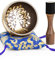 Hihealer Ensemble de Bols Chantants Tibétains Fait Main au Népal - Bol Sonore, Maillet, Coussin et Boîte Cadeau; Méditation, Yoga, Guérison des Chakras (Arbre de Vie, 11cm)