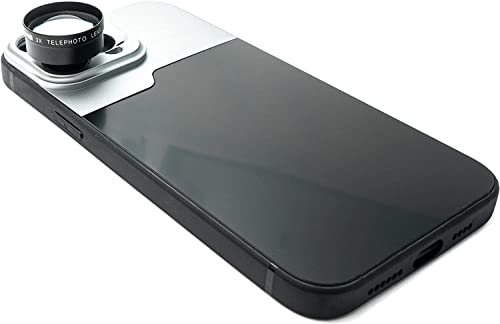 SYSTEM-S Zoom Lens 3X Tele Obiettivo Filtro con Custodia Nero per iPhone 14 Pro Max