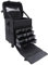 Make up Koffer mit Aufbewahrungsschubladen und 2 in 1 Omnidirektionale Räder für Reise Wasserdicht Nylon Material Kosmetikkoffer Beauty Case Reisetrolley Friseurkoffer Kosmetik Trolley Schwarz