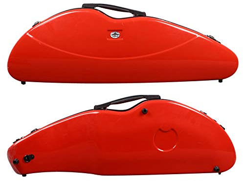 4/4-Geigenkasten, gemischte Kohlefaser-Geigenkasten, Starkes Licht, mit Passwortsperre, 1,9 kg Gewicht, 5 Farben (rot)