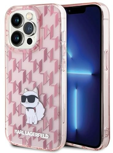 Karl Lagerfeld KLHCP15LHNCMKLP Hülle für iPhone 15 Pro 6.1 Rosa hardcase Monogram Choupette