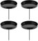 Kerzenhalter Adventskranz Stumpenkerzen Schwarz Ø 8 cm 4er Set, Advent Kerzenständer Metall Kerzenleuchter mit Dorn Stabkerzenhalter zum Stecken für Kerzen Weihnachten Deko Tischdeko