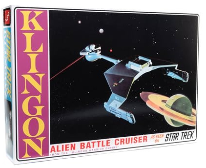 AMT - 1/650 Star Trek: The Original Series Klingon Battle Cruiser - Plastikmodellbausatz, Nicht Bemalt