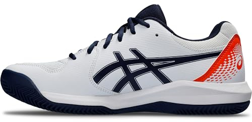 ASICS Herren Gel-Dedicate 8 Clay Sneaker, White/Blue Expanse, 47 EU