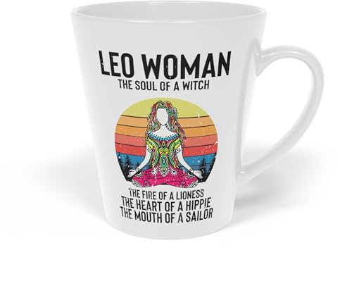 Teegarb Letter Blanket Divertente tazza da latte con segno zodiacale retrò simbolico appassionato, 340,2 g, 340,2 g, bianco