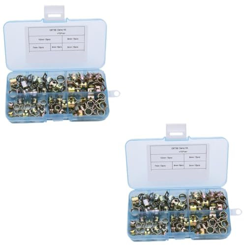 Angoily 2sets Dauerhafte Metall Frühling M8 M10 Für Schlauch Klemme Befestigungen 75 Stücke * 2