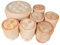CCcollections Traditional Handmade Bamboo Sticky Rice Basket - Serving Basket for Rice (Set Steamer-6 Round)