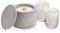 Betonfeuer® - DAS ORIGINAL | Modell 'Solo' | ⌀14 cm mit Dauerdocht | Premium Kerzenfresser Made in Germany | Deutsche Handarbeit |Inkl. Nachfüllwachs, Löschbrett aus Beton