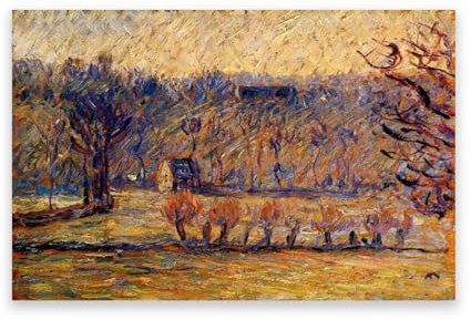 RYLJCZ Schneeeffekt– Camile Pisarro-Drucke–berühmte Gemäldereproduktionen –Vintage-Wandkunst auf Leinwand Heimdekoration 70 x 105 cm (27,6 x 41,4), rahmenlos