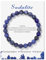 LOCCY Echtes Naturstein Armband für Damen, 4mm Perlenarmband Yoga Armband für Muttertag Geburtstag Valentinstag Geschenke für Mama Tochter Oma Enkelin Schwester (8mm-Sodalith)
