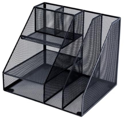 AMULONG Schreibtisch Organizer, Schreibtisch-Organizer Und Zubehör, Akten-Organizer Mit Schublade Und Stifthalter, Papier-Organizer, Briefablage Schule Büro Zubehör