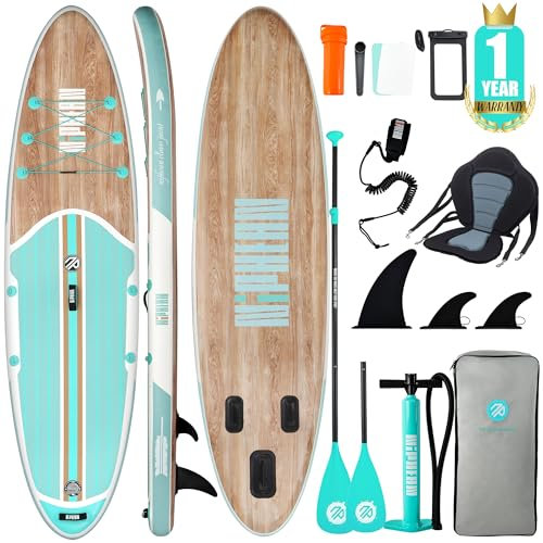Niphean Stand up Paddle Board for Adults mit Allem Zubehör, 320cm Paddleboard für Aller Fähigkeitsniveaus, SUP mit 200kg Tragkraft für 2 Personen, Stand up Paddling Board mit Sitz
