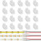 JDCMEI 20 Stück 2 Pin 8 mm COB LED Verbinder, 2-poliger LED-COB-Streifen-Verbinder, Transparenter Lötfreier LED-Linghting-Adapter, LED Lötfrei Streifenverbinder für COB/SMD-LED-Streifen