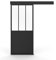 IDMarket - Kit porta scorrevole in vetro temperato 93 cm in metallo + MDF con binario e fissaggi