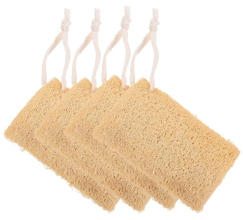 Operitacx 4pcs Loofah Scrubber Dish Washing Loofah Natural Dish Sponge for Kitchen Cleaning for Dishwashing and Pot Scrubbing