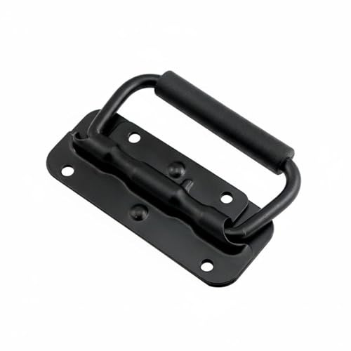 QSTDGVPW Poignée Repliable Ferme avec Mécanisme à Ressort Manche Gainé Confortable Montage en Surface pour Boîtes à Outils Caisse Transport Convient au Bricolage Entreposage Industriel, 100MM
