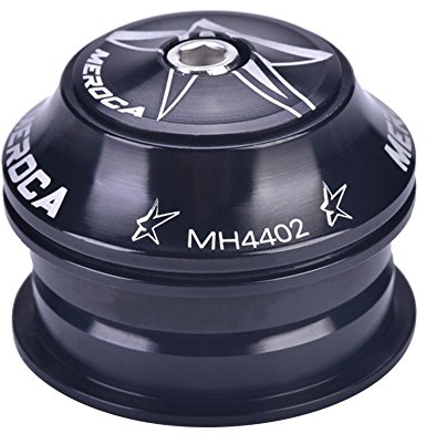 Dilwe Bicycle Headset, 44mm Aluminium Alloy Bike Front Fork Stem Headset Replacement Bike Accessory(Black)