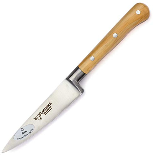 Laguiole en Aubrac Küchenmesser Schälmesser - Klinge 10 cm - Griff Buchsbaum Holz - Geschmiedete Qualität