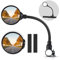 West Biking Bike Mirror Handlebar Mount, Adjustable Rotatable Bicycle Rear View Glass Mirror, Wide Angle Acrylic Convex Safety Mirror for Mountain Road Bike