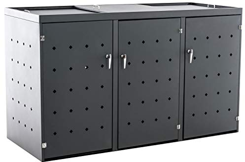 CLP Mülltonnen-Verkleidung Nelli I Box Für 240L-Abfalltonne, Farbe:anthrazit, Größe:198x80x116 cm