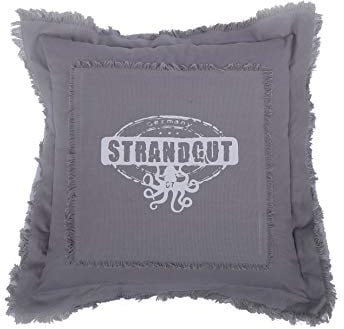 Strandgut07 Kissen mit Reißverschluss, 53 x 53 cm, Grau