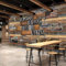 XLMING Grand café 3d mural bar rétro planche de bois papier peint bois grain lettres rétro internet café style industriel papier peint Papier Peint 3D Salle de séjour Chambre à coucher-430cm×300cm