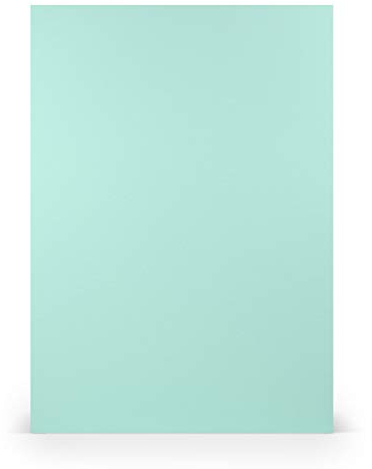 PAPERADO 25x Tonpapier DIN A4 - Karibik gerippt Mint Blau 160 g/m² Papierbögen - Bastelpapier in 29,7 x 21 cm Malen, Basteln & Drucken
