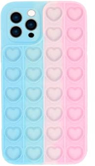 Millennium RK® Heart POP IT CASE Colorful Cover for iPhone 7/8/SE 2020 X/XS/XR iPhone (iPhone 12 Pro, 1)