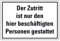Schild Der Zutritt ist nur den hier Beschäftigten Personen gestattet 20cm x 30cm hergestellt aus robustem PVC stoß und kratzfest Schild Zutrittsverbot mit UV-Schutz