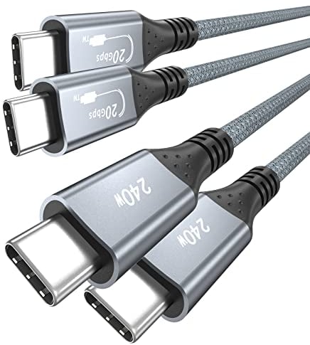 UseBean 240W Câble USB C vers USB C 3M (lot de 2), Câble USB 3.2 Gen2X2 Transfert de données 20Gbps 4K@60Hz Type-C PD Charge Rapide,pour iPhone 15 Plus Pro Max MacBook Pro iPad Pro Galaxy S24