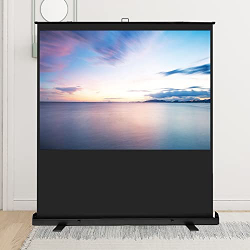 ZEELYDE Projector Screen,4:3/16:9 HD Portable Foldable Desktop Manual Mobile Standalone Projection Screen, for Home Theater, Office