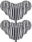 Folienballon 12 Stück Schwarz und Weiß Gestreifte Luftballon Geburtstagsdeko Aluminium Helium Luftballons für Geburtstagsparty Zeremonien Urlaubsparty Dekoration