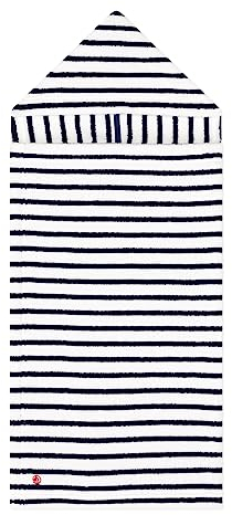 Petit Bateau Mixte Bébé A08at Cape De Bain, Blanc Lait / Bleu Medieval, Taille Unique EU