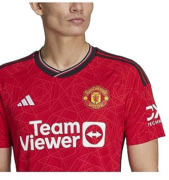 Adidas, Home 23/24 Manchester United Fc, Short Sleeve Football Jersey, Team Colleg Red, M, Man