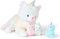 Deluxe Paws Snugy Babies 5-in-1-Kuscheltier, 1 Riesenplüsch mit 4 Babys im Bauch (Katzen-Einhorn)