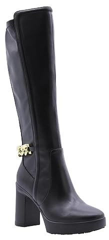 Liu Jo Stivali in Pelle Alti c/Catena Now 38 Nero 22222, 39