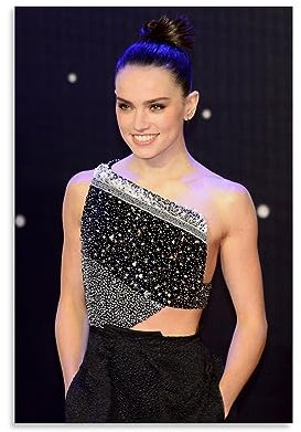 ELedvb Star Daisy Ridley Leinwand-Poster, dekoratives Gemälde, Leinwand-Wandposter und Kunstdruck, modernes Familienschlafzimmer-Dekor-Poster, 20 x 30 cm