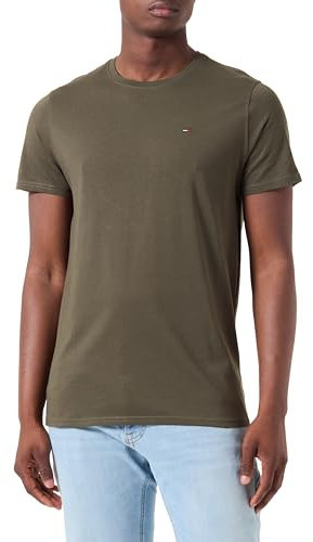 Tommy Jeans Herren Tjm Xslim Jersey Tee Dm0dm04411 Langarmhemd, Grün (Fatigue Green), XS EU
