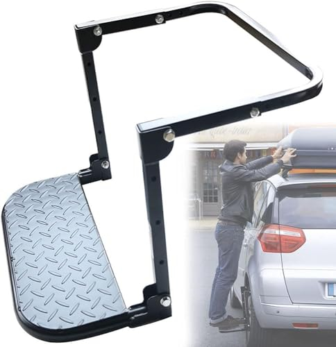Gtzly Trittstufen, Klappbare Reifenstufe, Tragbare Radstufe, Verstellbare HöHe Und Breite, rutschfest, for LKW, SUV, Pickup, Max. 330 Pfund, Passend for Reifen Von 25,9 cm Bis 35,6 cm