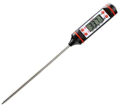 zalati Grillthermometer SUS 304 Edelstahl 5,7 Sonde Fleisch Lebensmittelthermometer mit Etui zum Kochen Küche BBQ Garten
