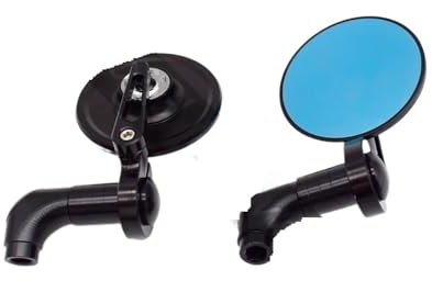 BucCan Motorrad Rückspiegel Für Husqvarna 701 Supermoto 701 Enduro Motorrad Rückspiegel Außenspiegel Klapp Dreht Sich Rückspiegel Runde Spiegel Aluminium Zubehör